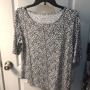 **SOLD** NWT leopard print half sleeve shirt